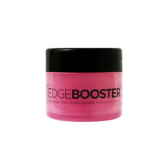 Style Factor EDGEBOOSTER front jar showing compact travel size and clear branding benefit: portability