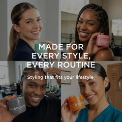 Style Factor used on sleek hairstyle showing high shine and neat edges