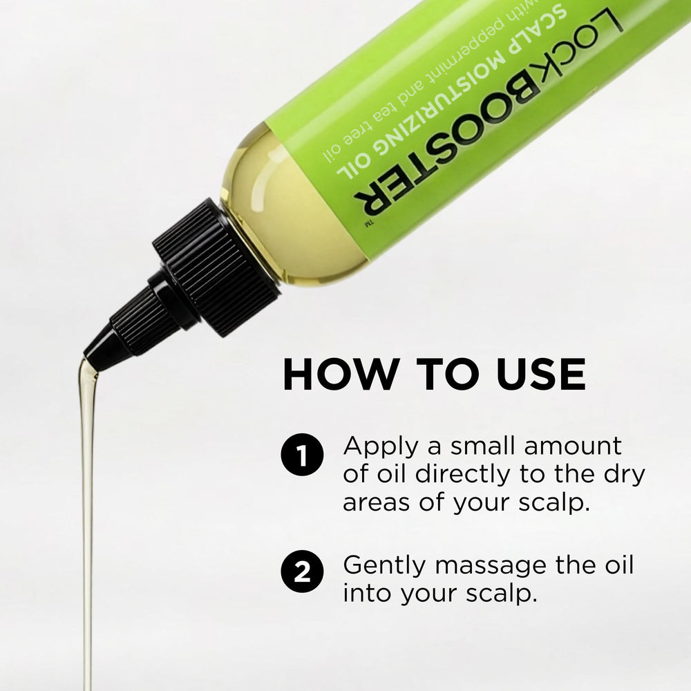 Style Factor LockBOOSTER applied to scalp demonstrating soothing massage