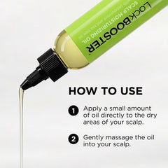 Style Factor LockBOOSTER applied to scalp demonstrating soothing massage
