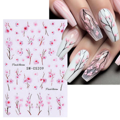 STZPRONAIL close texture shot of 3D floral sticker highlighting raised detail and durability