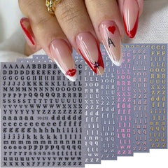 STZPRONAIL applied on gel nail highlighting crisp letter clarity and shine