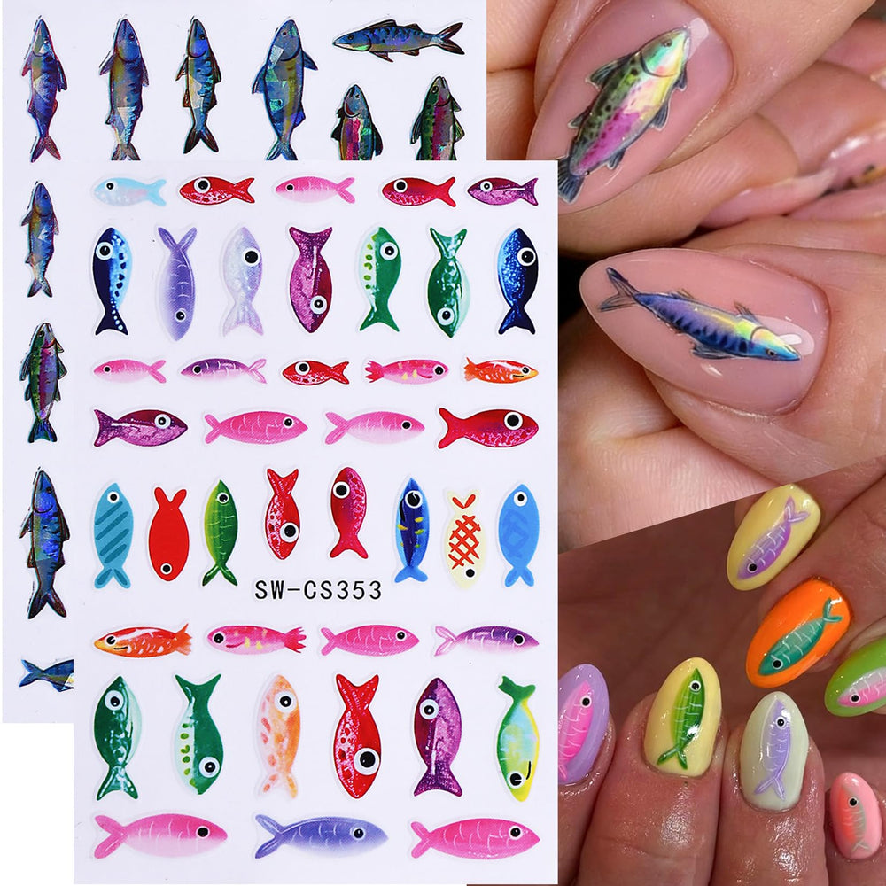 STZPRONAIL close-up showing 3D texture of fish and coral decals for realistic depth