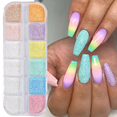 STZPRONAIL close-up of fine iridescent sugar texture for even coverage