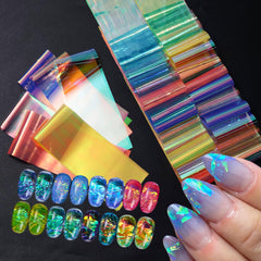STZPRONAIL front packaging showing 32 aurora foil sheets and benefits