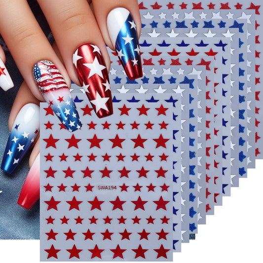 STZPRONAIL front packaging showing patriotic star stickers, easy holiday nails