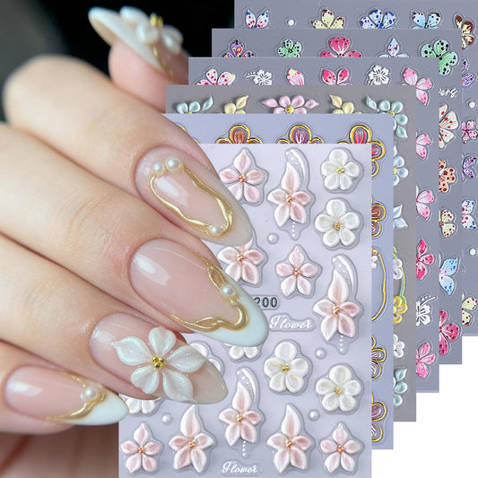 STZPRONAIL front sheet pack view showing all floral decal designs and convenience
