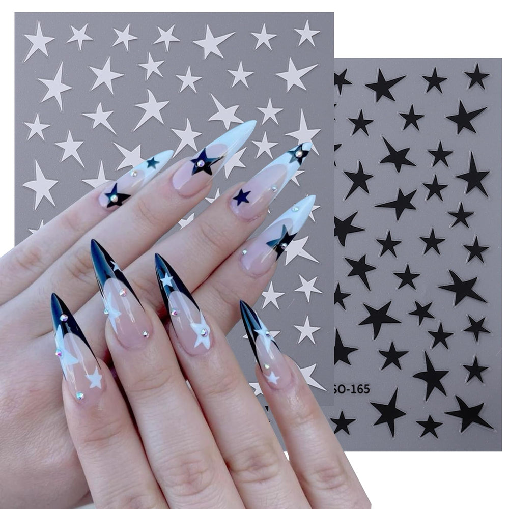 STZPRONAIL decals applied during a gel manicure showing neat placement benefit