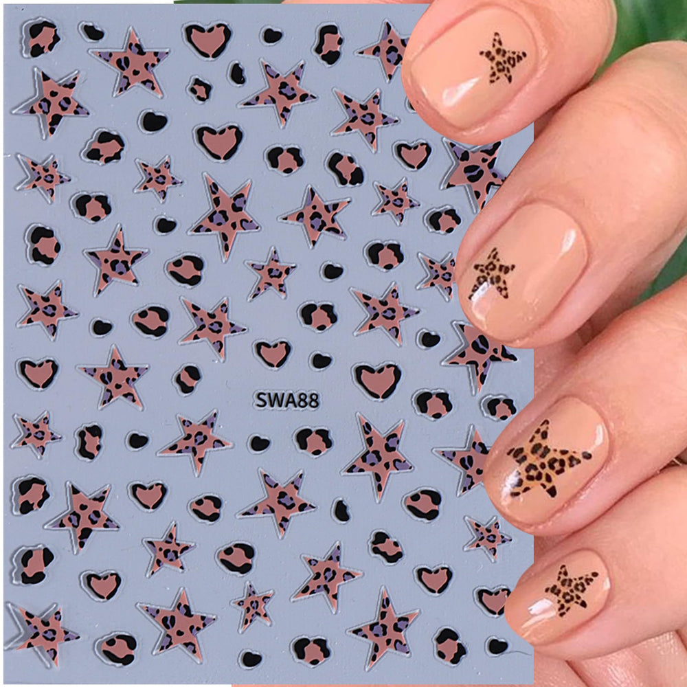 STZPRONAIL leopard metallic print close-up adds playful contrast