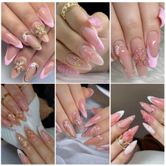 STZPRONAIL summer manicure lifestyle shot showcasing vibrant floral nails for events