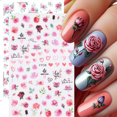 STZPRONAIL set of nails with Valentine designs showing romantic color choices