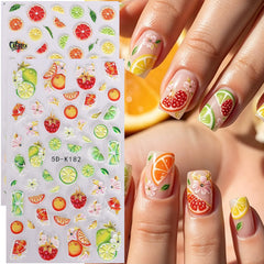 STZPRONAIL orange and lemon decal detail, bright colors boost visual pop