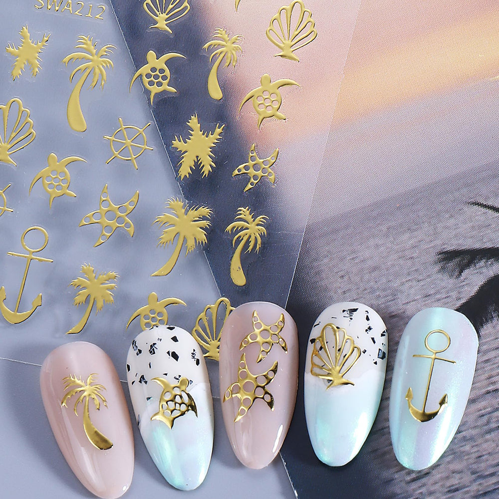 STZPRONAIL hand showing scale comparison to illustrate sticker sizes for nails