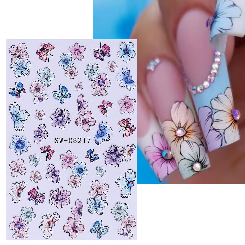 STZPRONAIL sticker on hand for scale showing sheet sizes and how they fit nail tips