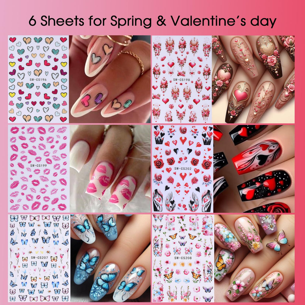 STZPRONAIL stickers applied on cured gel nails showing smooth finish and long-lasting look