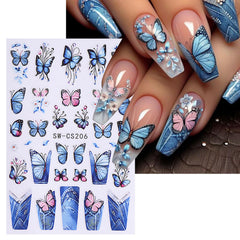 STZPRONAIL applied on model nails showing spring floral manicure and wearable results
