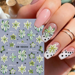 STZPRONAIL assortment of hibiscus, lily, starfish and bee motifs for versatile styling