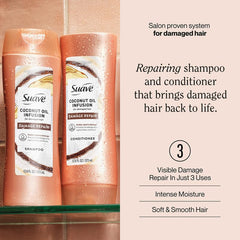Suave back label with ingredient and usage details for clarity