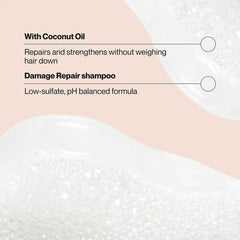 Suave shampoo pouring to show gentle cleansing lather benefit