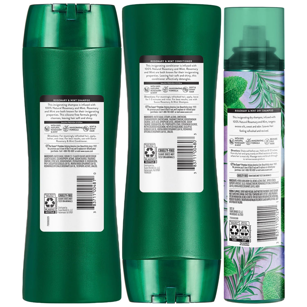 Suave products on bathroom counter in lifestyle scene for everyday routine convenience benefit