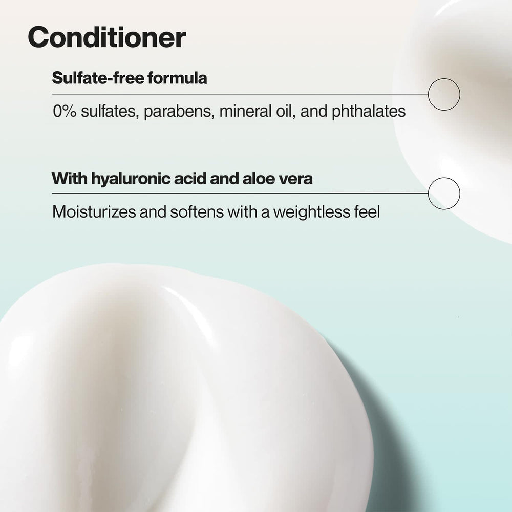 Suave shampoo and conditioner on bathroom shelf offering everyday routine benefit