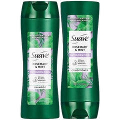 Suave front packaging showing rosemary and mint, promotes fresh scent