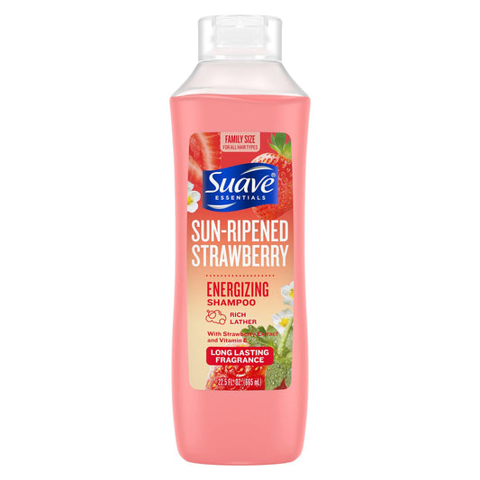Suave bottle front view showing label and size benefit