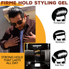 Suavecito Firme in barbershop setting showing professional styling benefit