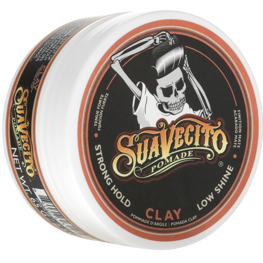 Suavecito jar front view showing clean branding and compact size