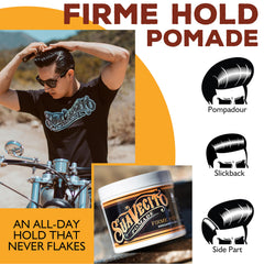 Applying Suavecito to hair demonstrating smooth spread and styling control
