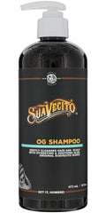 Suavecito OG shampoo front pump bottle showing brand and size for easy purchase