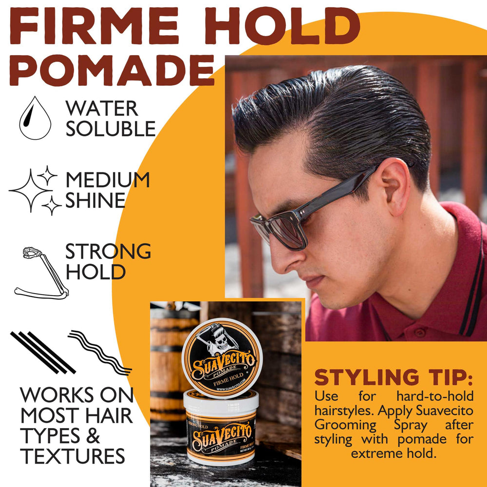Suavecito used on longer textured hair showing definition and shine benefit