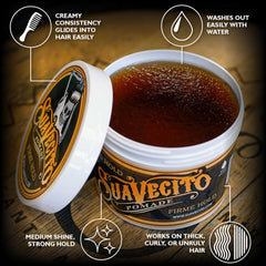 Suavecito open tub close-up of creamy texture for easy application benefit