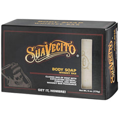 Suavecito bar in use in shower demonstrating effective exfoliation and moisturizing benefit