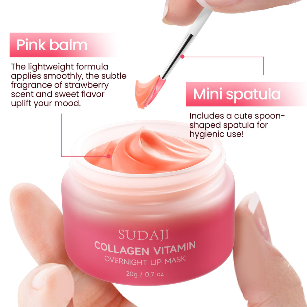SUDAJI lip mask in bedtime setting promoting calming nightly routine
