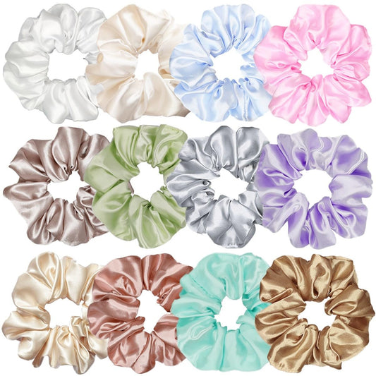 Sufermoe front packaging showing 12 sash-like scrunchies, organized and versatile
