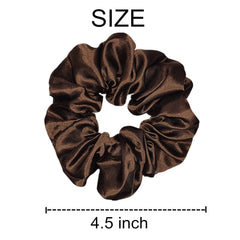 Sufermoe scrunchie worn in ponytail demonstrating secure hold and gentle comfort during wear