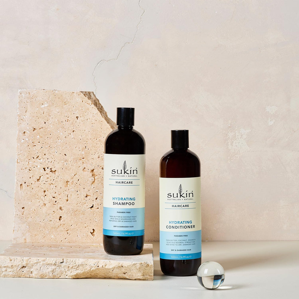 Sukin shampoo in-shower use lather on hair for smoother manageability