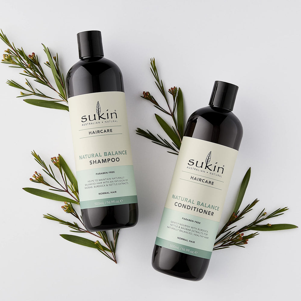 Sukin pump and label close-up highlighting ingredient transparency benefit