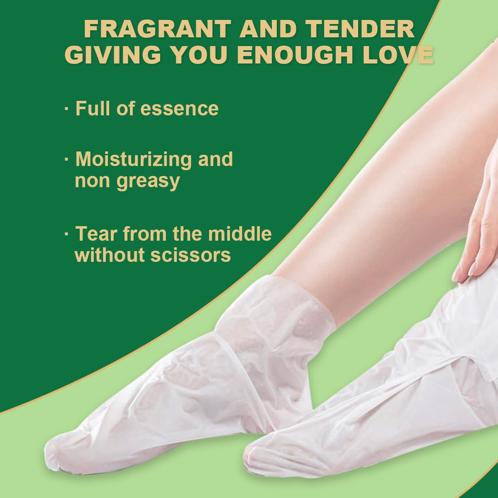 SULADEC foot mask on foot demonstrating easy at-home use