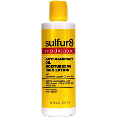 SULFUR8 front packaging 8 oz showing bottle and lightweight lotion benefit