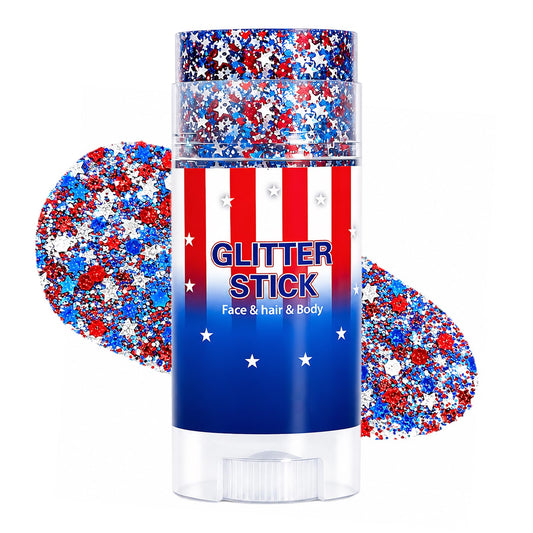 Sulily front packaging showing patriotic glitter stick and bold colors