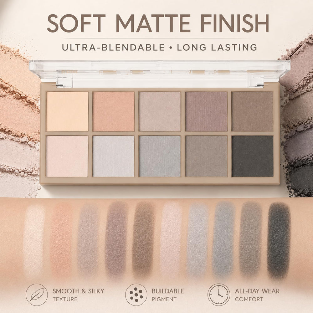 Sulily open palette revealing coordinated matte taupe and brown shades