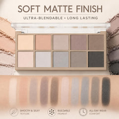 Sulily open palette revealing coordinated matte taupe and brown shades