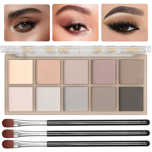 Sulily front view of palette showing ten cement neutrals and sleek packaging