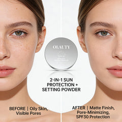 Sulily pressed powder texture closeup showing fine minerals for smooth finish