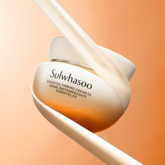 Sulwhasoo cream application on fingers showing easy spreadability and sealing benefit