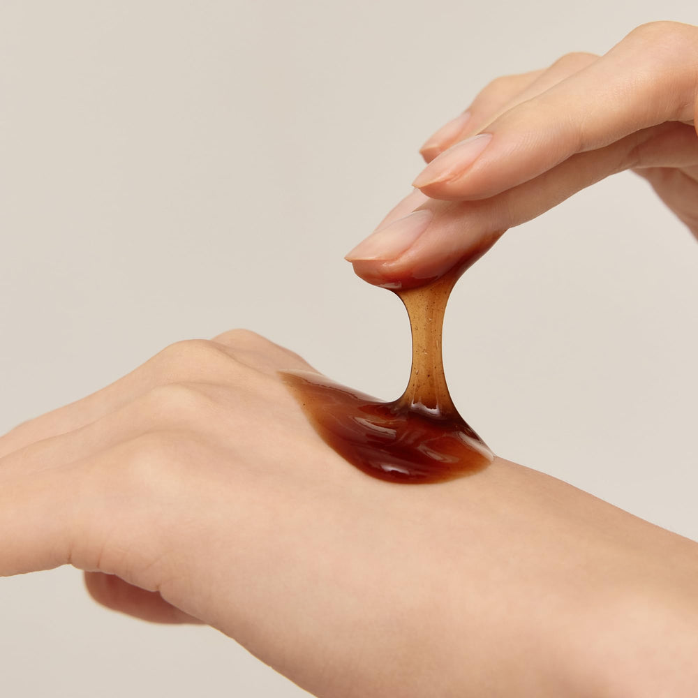 Sulwhasoo honey-textured mask close-up showing viscous texture for adherence