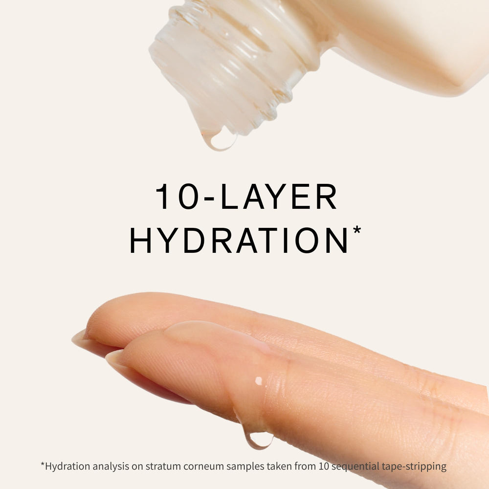Sulwhasoo open dispenser with product drop highlighting lightweight texture