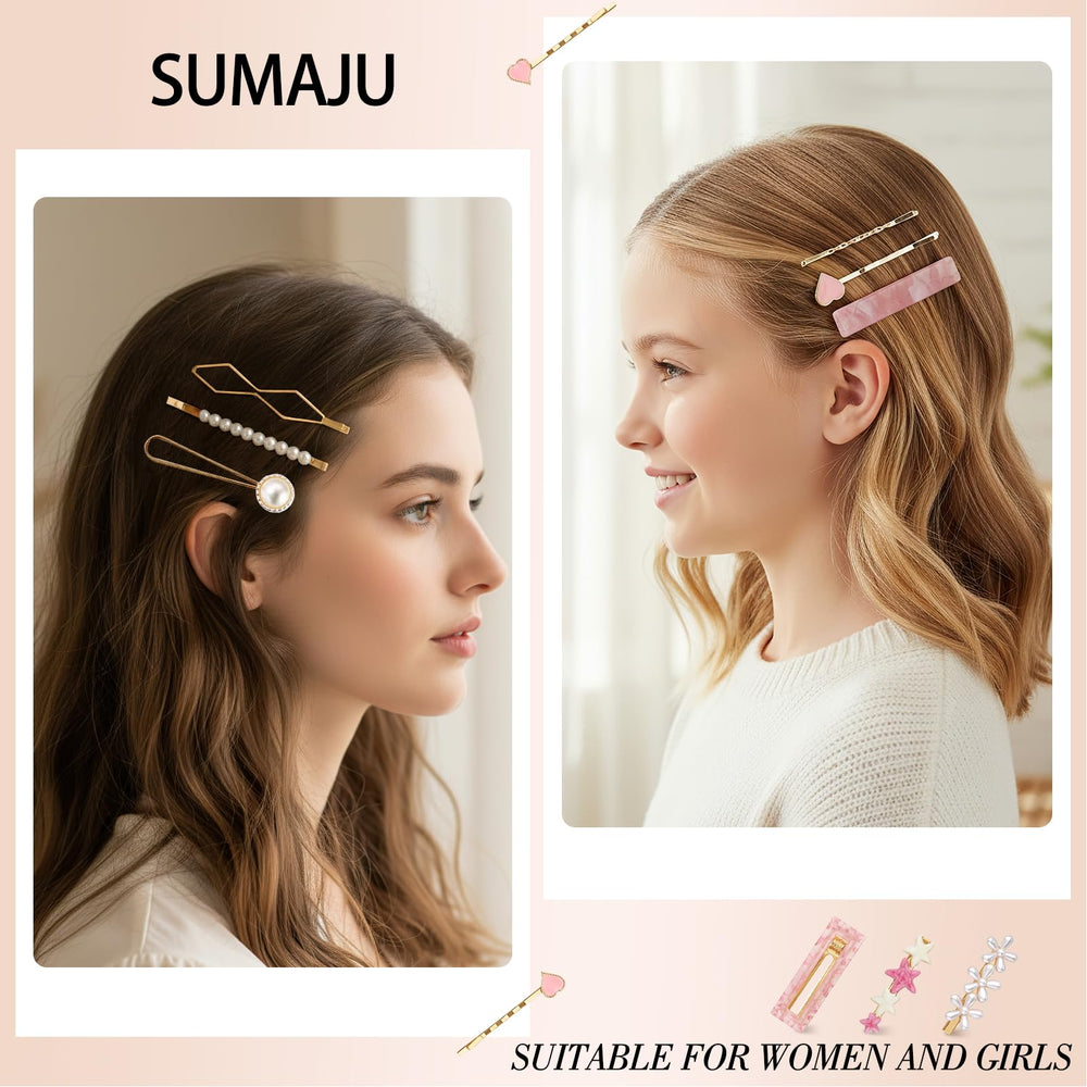 SUMAJU clip securing short hair at the temple, adding style and light hold